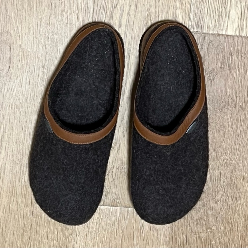 Women’s Geisswein Chamereau Gray Wool Felt Slipper Clogs Size 39 EU US Size 8 - Picture 2 of 8